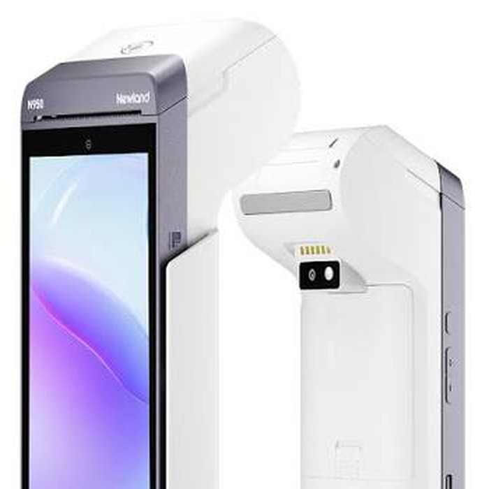 Newland N950 wireless terminal, front and back view